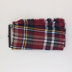 Red Plaid Blanket Scarf